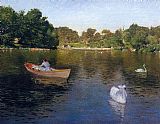 On the Lake Central Park by William Merritt Chase